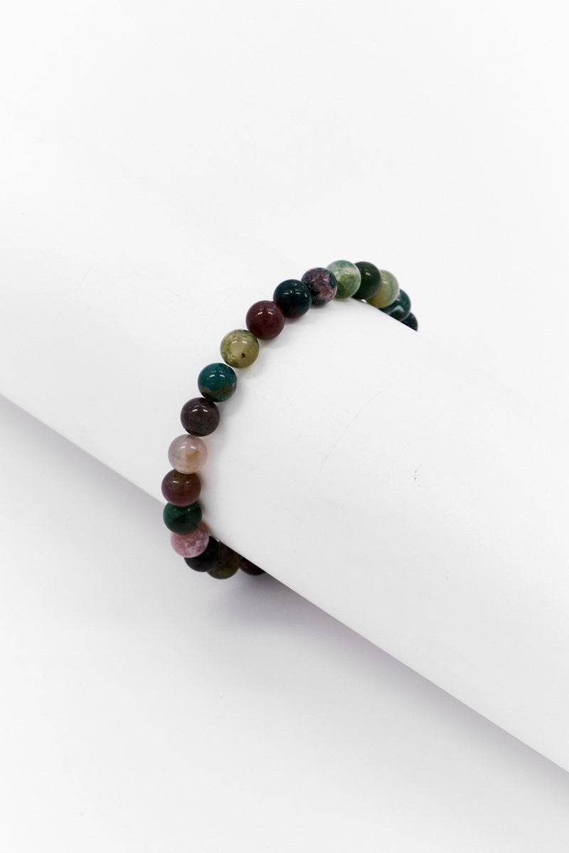 Steeltime Men Agate With Charm Beaded Bracelet, Multicolor - Image 2